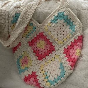 Handmade crochet tote.